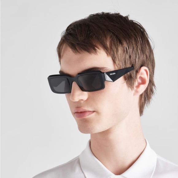 NEW SPR 27Z 16K08Z PRADA BLACK SQUARE PR27ZS 16K08Z UNISEX SUNGLASSES PR 27ZS - Picture 2 of 11